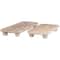 Light Brown Mango Wood Beaded Decorative Tray Set